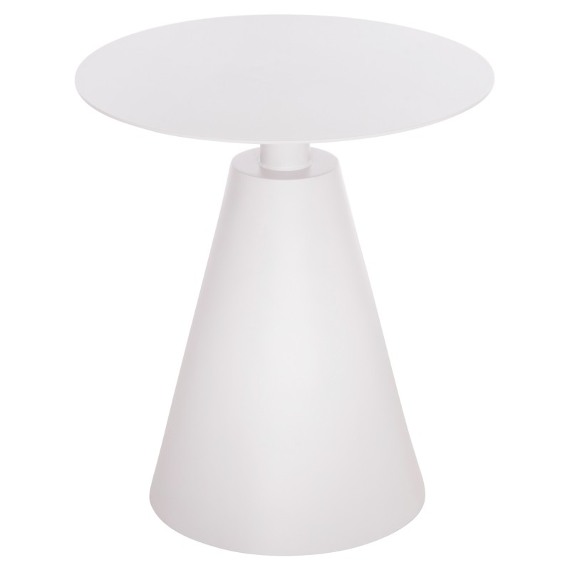 OUTDOOR ROUND SIDE TABLE SERA FK6270.02 ALUMINUM IN WHITE Φ50x56Hcm. OUTDOOR ROUND SIDE TABLE SERA FK6270.02 ALUMINUM IN WHITE Φ50x56Hcm.