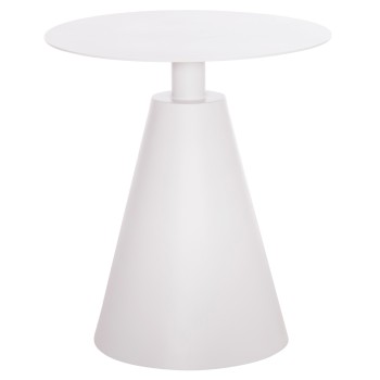 OUTDOOR ROUND SIDE TABLE SERA FK6270.02 ALUMINUM IN WHITE Φ50x56Hcm.