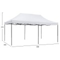GAZEBO MATTHEW FK6312 FOLDABLE-METAL BLACK FRAME-WHITE SHADE 300x600x310Hcm GAZEBO MATTHEW FK6312 FOLDABLE-METAL BLACK FRAME-WHITE SHADE 300x600x310Hcm