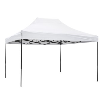 GAZEBO MATTHEW FK6311 FOLDABLE-METAL BLACK FRAME-WHITE SHADE 3x4.5x3.10FK
