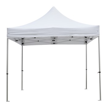 GAZEBO HEAVY-DUTY CRESSEN FK6305 FOLDABLE-ALUMINUM SILVER FRAME-WHITE SHADES 3x3x3,4FK