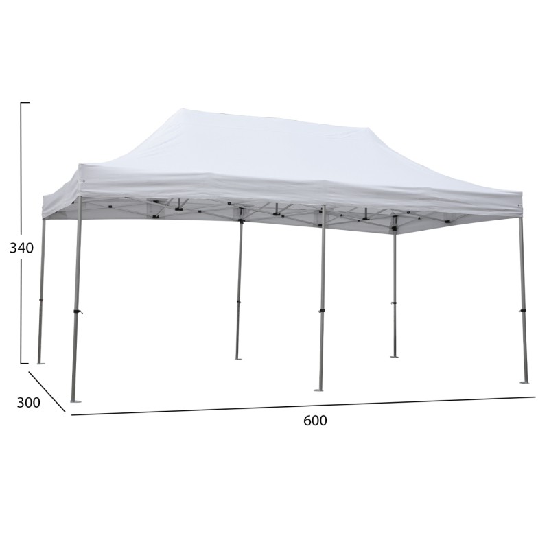 GAZEBO HEAVY-DUTY CRESSEN FK6307 FOLDABLE-ALUMINUM SILVER FRAME-WHITE SHADES 3x6x3,4FK GAZEBO HEAVY-DUTY CRESSEN FK6307 FOLDABLE-ALUMINUM SILVER FRAME-WHITE SHADES 3x6x3,4FK