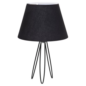 TABLE LAMP LIVO FK4708.01 BLACK WITH TRIPOD METAL BASE Φ22x36Hcm.