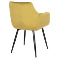 DINING ARMCHAIR LATRELL FK8582.07 OLIVE GREEN VELVET & BLACK METAL LEGS 55x57x84Hcm. DINING ARMCHAIR LATRELL FK8582.07 OLIVE GREEN VELVET & BLACK METAL LEGS 55x57x84Hcm.