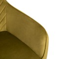 DINING ARMCHAIR LATRELL FK8582.07 OLIVE GREEN VELVET & BLACK METAL LEGS 55x57x84Hcm. DINING ARMCHAIR LATRELL FK8582.07 OLIVE GREEN VELVET & BLACK METAL LEGS 55x57x84Hcm.