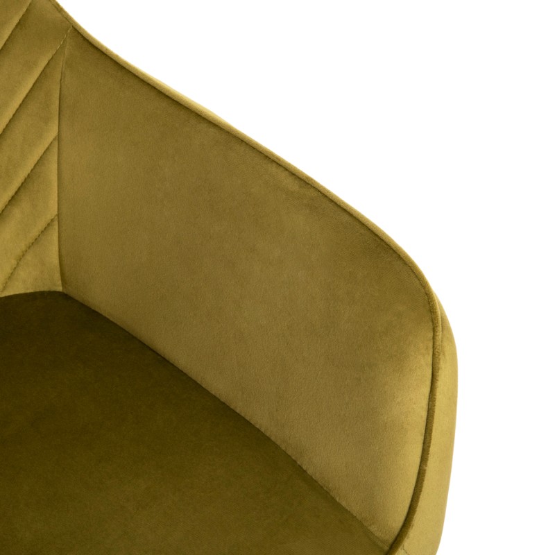 DINING ARMCHAIR LATRELL FK8582.07 OLIVE GREEN VELVET & BLACK METAL LEGS 55x57x84Hcm. DINING ARMCHAIR LATRELL FK8582.07 OLIVE GREEN VELVET & BLACK METAL LEGS 55x57x84Hcm.