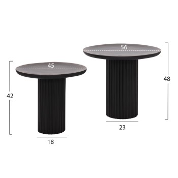 COFFEE TABLES 2PCS ELAF FK9999 MANGO WOOD ENAMELED TOP-IRON BASES COFFEE TABLES 2PCS ELAF FK9999 MANGO WOOD ENAMELED TOP-IRON BASES