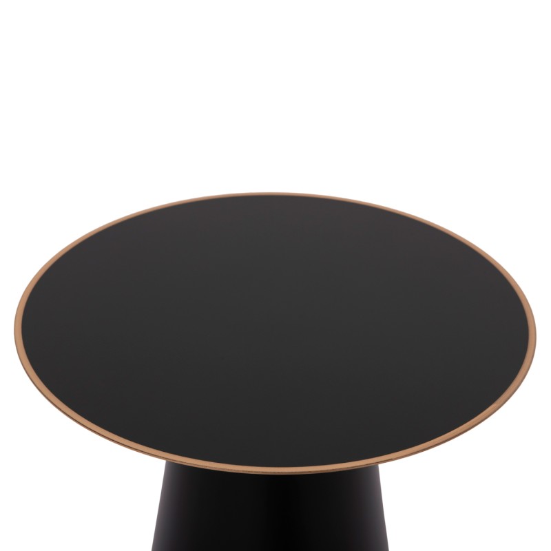 COFFEE TABLES 2PCS BALLI FK9996 ROUND METAL IN BLACK Φ50 & Φ40 cm.