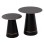 COFFEE TABLES 2PCS BALLI FK9996 ROUND METAL IN BLACK Φ50 & Φ40 cm.