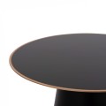 COFFEE TABLES 2PCS BALLI FK9996 ROUND METAL IN BLACK Φ50 & Φ40 cm.