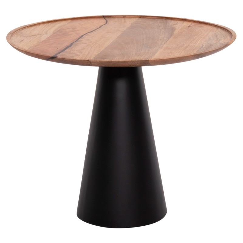 COFFEE TABLES 2PCS RIFF FK9997 MANGO WOOD TOP-IRON BASES Φ60 & Φ40 cm.