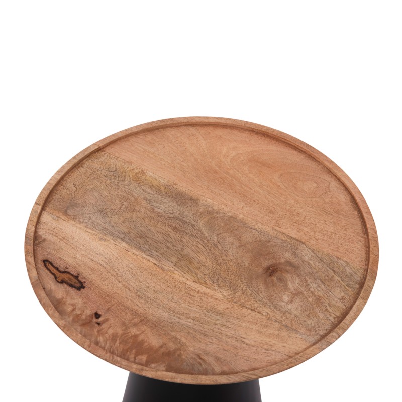 COFFEE TABLES 2PCS RIFF FK9997 MANGO WOOD TOP-IRON BASES Φ60 & Φ40 cm.