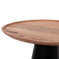 COFFEE TABLES 2PCS RIFF FK9997 MANGO WOOD TOP-IRON BASES Φ60 & Φ40 cm.