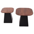 COFFEE TABLES 2PCS VAIOLA FK9998 MANGO WOOD TOP-METAL BLACK BASES 40x40 & 50x50 cm. COFFEE TABLES 2PCS VAIOLA FK9998 MANGO WOOD TOP-METAL BLACK BASES 40x40 & 50x50 cm.