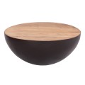 DECOR ROUND COFFEE TABLE BOWL FK8717.22 RUSTY WITH ACACIA WOOD TOP Φ89.5X39Hcm. DECOR ROUND COFFEE TABLE BOWL FK8717.22 RUSTY WITH ACACIA WOOD TOP Φ89.5X39Hcm.