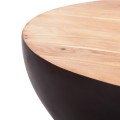 DECOR ROUND COFFEE TABLE BOWL FK8717.22 RUSTY WITH ACACIA WOOD TOP Φ89.5X39Hcm. DECOR ROUND COFFEE TABLE BOWL FK8717.22 RUSTY WITH ACACIA WOOD TOP Φ89.5X39Hcm.
