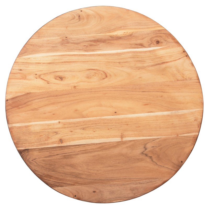 DECOR ROUND COFFEE TABLE BOWL FK8717.22 RUSTY WITH ACACIA WOOD TOP Φ89.5X39Hcm. DECOR ROUND COFFEE TABLE BOWL FK8717.22 RUSTY WITH ACACIA WOOD TOP Φ89.5X39Hcm.