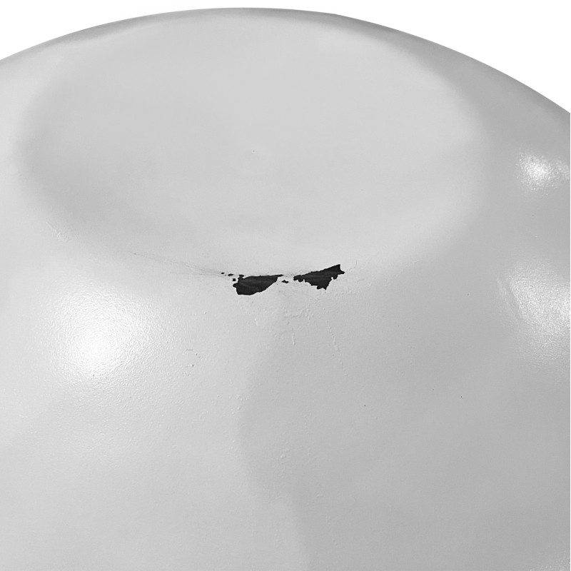 ROUND COFFEE TABLE BOWL FK8717.23 WHITE WITH ACACIA WOOD TOP Φ91x38,5Hcm. Β'RATED ROUND COFFEE TABLE BOWL FK8717.23 WHITE WITH ACACIA WOOD TOP Φ91x38,5Hcm. Β'RATED