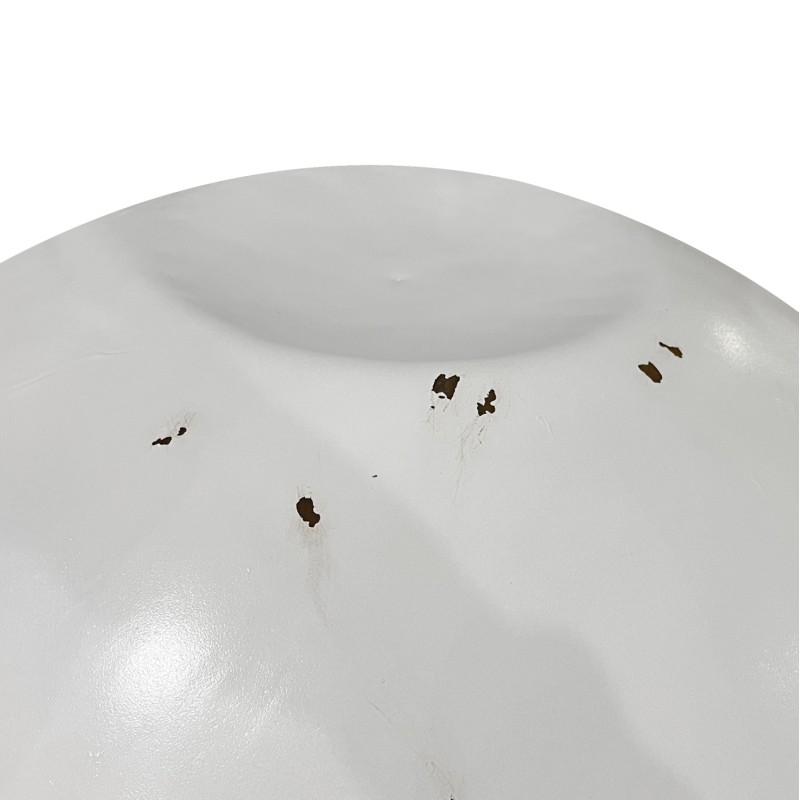 ROUND COFFEE TABLE BOWL FK8717.23 WHITE WITH ACACIA WOOD TOP Φ91x38,5Hcm. Β'RATED ROUND COFFEE TABLE BOWL FK8717.23 WHITE WITH ACACIA WOOD TOP Φ91x38,5Hcm. Β'RATED