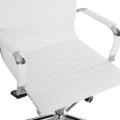 MANAGER'S OFFICE CHAIR BOSS FK1059.32 WHITE PU-CHROMED METAL FRAME AND BASE 53x57x109Hcm. MANAGER'S OFFICE CHAIR BOSS FK1059.32 WHITE PU-CHROMED METAL FRAME AND BASE 53x57x109Hcm.