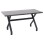 KITCHEN TABLE LANA FK18221.02 MELAMINE IN BLACK MARBLE LOOK-BLACK METAL LEGS 140x70x72.5Hcm.