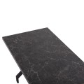 KITCHEN TABLE LANA FK18221.02 MELAMINE IN BLACK MARBLE LOOK-BLACK METAL LEGS 140x70x72.5Hcm.