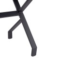 KITCHEN TABLE LANA FK18221.02 MELAMINE IN BLACK MARBLE LOOK-BLACK METAL LEGS 140x70x72.5Hcm.