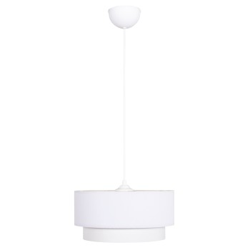 CEILING PENDANT CYLINDRICAL LAMP KRIKS FK4707.01 PVC IN WHITE Φ30x70Hcm.