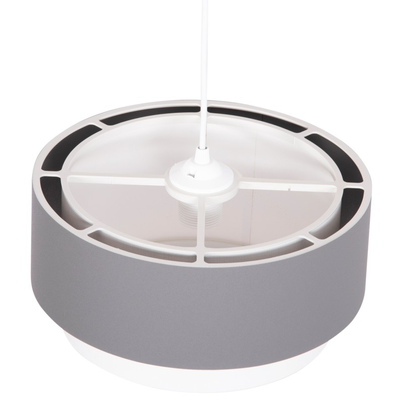 CEILING PENDANT CYLINDRICAL LAMP KRIKS FK4706.01 PVC IN WHITE-GREY Φ30x70Hcm. CEILING PENDANT CYLINDRICAL LAMP KRIKS FK4706.01 PVC IN WHITE-GREY Φ30x70Hcm.