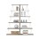 BOOKCASES 2PCS SET FK11772.11 MELAMINE IN SONAMA COLOR-WHITE METAL RODS 65x24x146Υεκ.(x2)