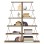 BOOKCASES 2PCS SET MINI TARS FK11772.14 MELAMINE IN OAK COLOR-BLACK METAL RODS 65x24x146Hcm.(x2)