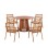 DINING SET 5PCS VAYA FK21074.01 ROUND TABLE Φ120cm. & 4 DINING CHAIRS