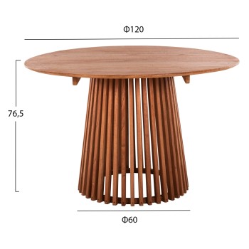 DINING SET 5PCS LAMORA FK21074.02 ROUND TABLE Φ120cm. & 4 DINING CHAIRS