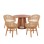 DINING SET 5PCS LAMORA FK21074.02 ROUND TABLE Φ120cm. & 4 DINING CHAIRS