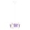 CEILING PENDANT KIDS' LAMP LEPTIR FK4705.02 METALLIC CAP IN PURPLE-WHITE Φ23x70Hcm.