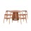DINING SET 5PCS ADONIS FK21074.03 ROUND TABLE Φ120cm. & 4 DINING CHAIRS