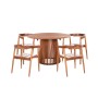 DINING SET 5PCS ADONIS FK21074.03 ROUND TABLE Φ120cm. & 4 DINING CHAIRS