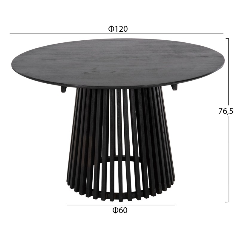 DINING SET 5PCS KINGSLEY FK21075.02 ROUND TABLE Φ120cm. & 4 DINING CHAIRS-BLACK DINING SET 5PCS KINGSLEY FK21075.02 ROUND TABLE Φ120cm. & 4 DINING CHAIRS-BLACK