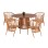 DINING SET 5PCS PERMAINE FK21076.01 ROUND TABLE Φ150cm. & 4 DINING CHAIRS