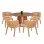 DINING SET 5PCS FARLEY FK21076.02 ROUND TABLE Φ150cm. & 4 DINING CHAIRS