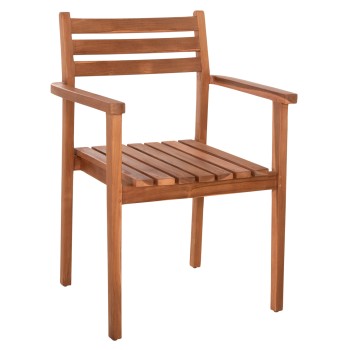 DINING ARMCHAIR HENDER FK6329 TEAK WOOD IN NATURAL COLOR 61x59x89Hcm.