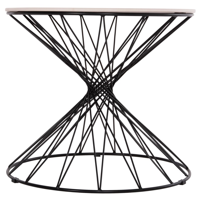 SIDE TABLE GRESAM FK18039.01 CERAMIC TOP-METAL BASE Φ50x44Hcm. SIDE TABLE GRESAM FK18039.01 CERAMIC TOP-METAL BASE Φ50x44Hcm.