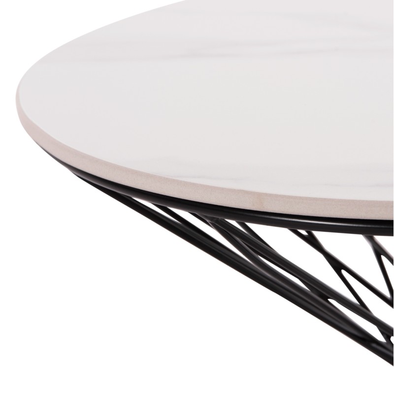 SIDE TABLE GRESAM FK18039.01 CERAMIC TOP-METAL BASE Φ50x44Hcm. SIDE TABLE GRESAM FK18039.01 CERAMIC TOP-METAL BASE Φ50x44Hcm.