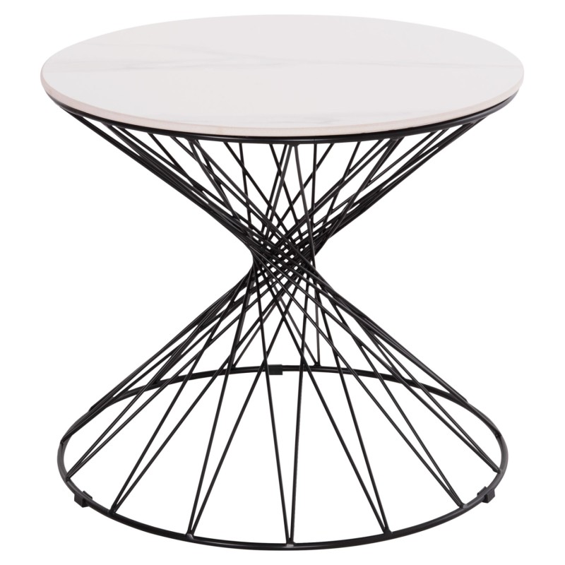 SIDE TABLE GRESAM FK18039.01 CERAMIC TOP-METAL BASE Φ50x44Hcm. SIDE TABLE GRESAM FK18039.01 CERAMIC TOP-METAL BASE Φ50x44Hcm.