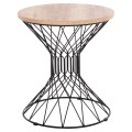 SIDE TABLE KEON FK18038.03 MDF TOP IN SONAMA-METAL BASE Φ45x50Hcm. SIDE TABLE KEON FK18038.03 MDF TOP IN SONAMA-METAL BASE Φ45x50Hcm.