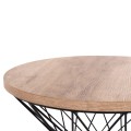 SIDE TABLE KEON FK18038.03 MDF TOP IN SONAMA-METAL BASE Φ45x50Hcm. SIDE TABLE KEON FK18038.03 MDF TOP IN SONAMA-METAL BASE Φ45x50Hcm.