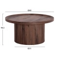 COFFEE TABLE MARGON FK18026 MDF IN DARK BROWN WOOD COLOR Φ80x40,5Hcm. COFFEE TABLE MARGON FK18026 MDF IN DARK BROWN WOOD COLOR Φ80x40,5Hcm.