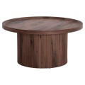 COFFEE TABLE MARGON FK18026 MDF IN DARK BROWN WOOD COLOR Φ80x40,5Hcm. COFFEE TABLE MARGON FK18026 MDF IN DARK BROWN WOOD COLOR Φ80x40,5Hcm.