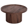 COFFEE TABLE MARGON FK18026 MDF IN DARK BROWN WOOD COLOR Φ80x40,5Hcm. COFFEE TABLE MARGON FK18026 MDF IN DARK BROWN WOOD COLOR Φ80x40,5Hcm.