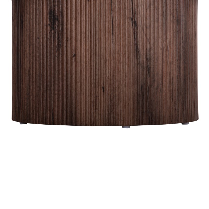 COFFEE TABLE MARGON FK18026 MDF IN DARK BROWN WOOD COLOR Φ80x40,5Hcm. COFFEE TABLE MARGON FK18026 MDF IN DARK BROWN WOOD COLOR Φ80x40,5Hcm.